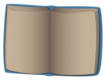 blue book with empty paper sheetsのイラスト素材
