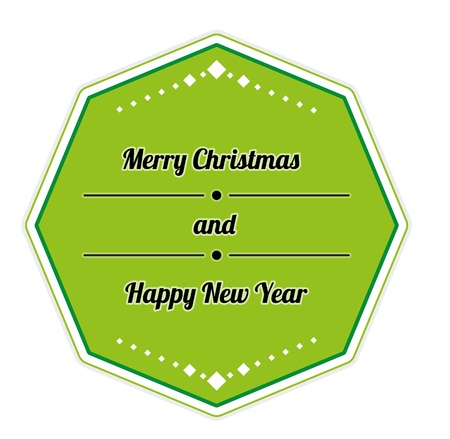 retro merry christmas sign cardのイラスト素材