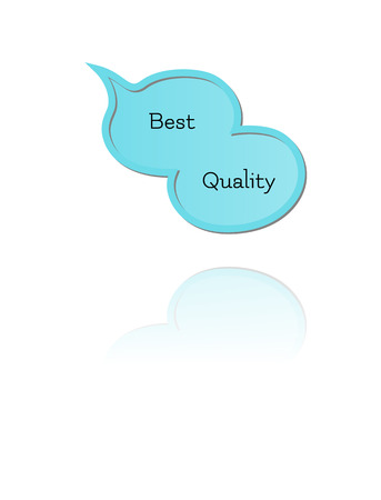 blue speak bubble with best quality and reflectionのイラスト素材