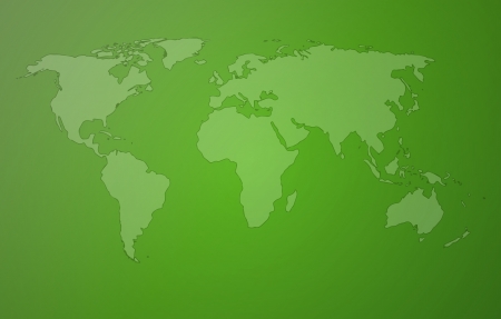 world map with continents on green backgroundのイラスト素材