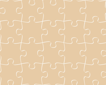 seamless pattern puzzle field with different piecesのイラスト素材