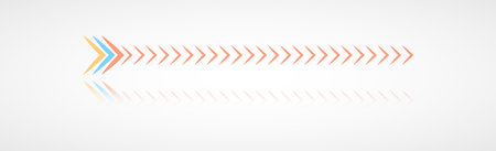 color arrows with reflection on gray gradient background