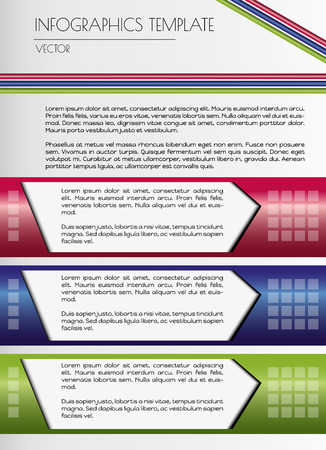 white infographics with blue,red and green elementsのイラスト素材