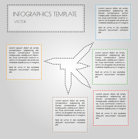 white infographics with dotted block of different colorsのイラスト素材