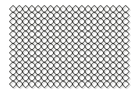 chain fence with shadow on white backgroundのイラスト素材