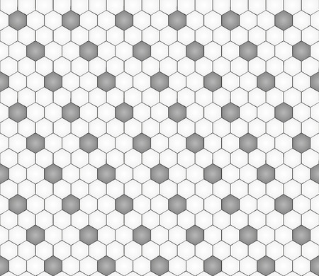 seamless pattern with black and white hexagonsのイラスト素材