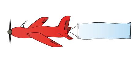 sketch of the plane and blank flag, isolatedのイラスト素材
