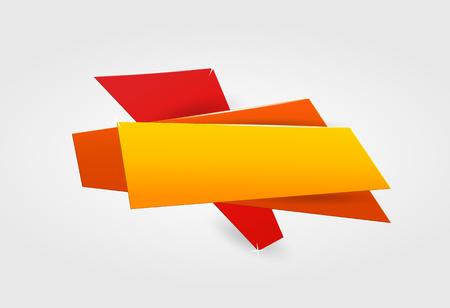 color banner with shadow on gray backgroundのイラスト素材