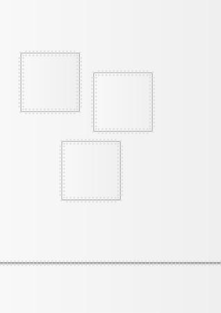 three patched squares illustration with gray backgroundのイラスト素材