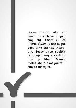 check symbol dark infographics on gray gradient backgroundのイラスト素材