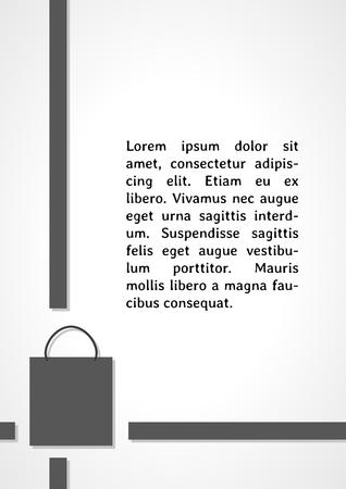 shopping bag symbol dark infographics on gray gradient backgroundのイラスト素材