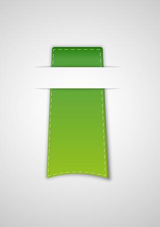empty green price tag with shadow on gray backgroundのイラスト素材