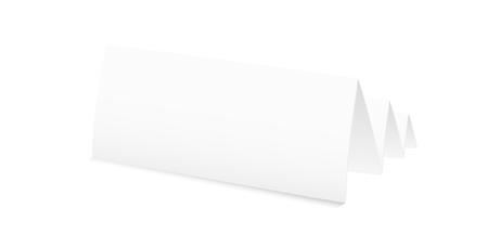 white blank folded paper on white background, isolatedのイラスト素材