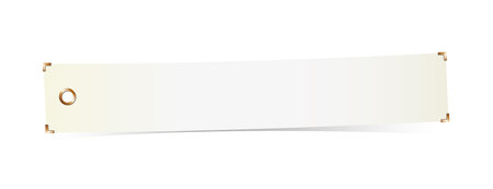 blank paper price tag with gold cornersのイラスト素材