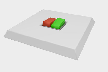 Classic color swithe for turn off or on the lights or control any other electrical device. 3D...