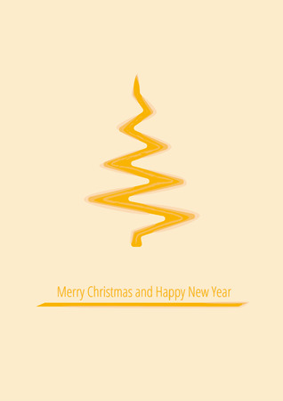 Minimal design for christmas poster with text Merry Christmas and Happy New Year.のイラスト素材