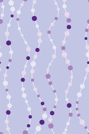 Seamless pattern. Wavy linear stripes with dots. Repeating abstract background with circles or dots.のイラスト素材