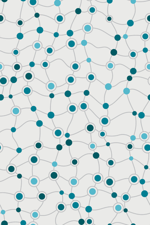 Seamless pattern. Wavy linear stripes with dots. Repeating abstract background with circles or dots.のイラスト素材