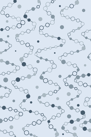 Seamless pattern. Wavy linear stripes with dots. Repeating abstract background with circles or dots.のイラスト素材