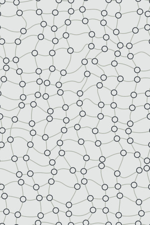 Seamless pattern. Wavy linear stripes with dots. Repeating abstract background with circles or dots.のイラスト素材