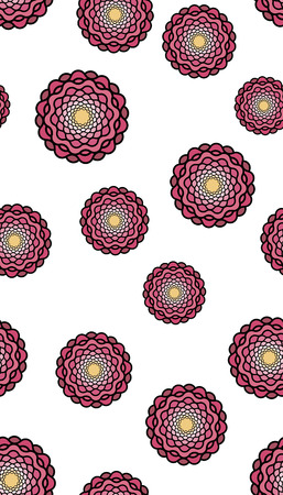 Flowers seamless pattern. Repeating background with abstract flowers.のイラスト素材