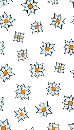 Flowers seamless pattern. Repeating background with abstract flowers.のイラスト素材