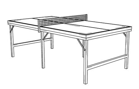 Empty table for table tennis  ready to match.のイラスト素材