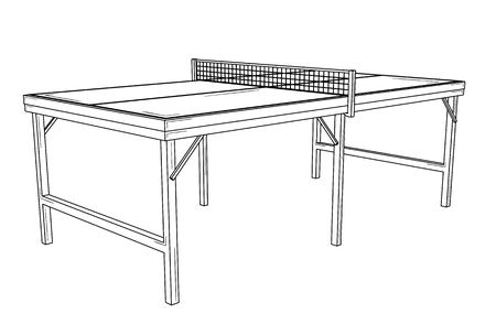 Empty table for table tennis ready to match.のイラスト素材