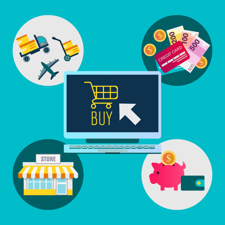 Marketing research, financial success report, strategic business planning vector flat illustration.のイラスト素材