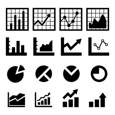 Chart Icon set for your designのイラスト素材