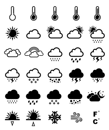 Weather Icon set for your designのイラスト素材