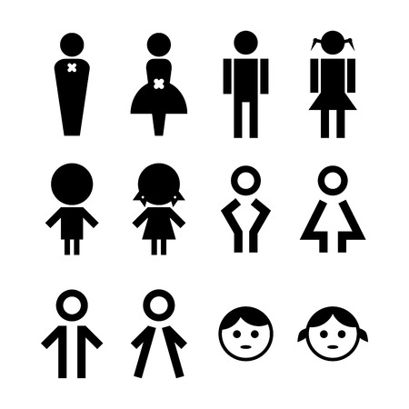 Man and Women Signのイラスト素材