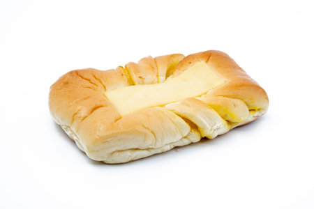 Baked bread with slice cheese