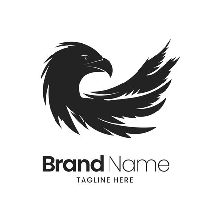 Eagle logo design. bird logo template. Creative Eagle vector iconのイラスト素材