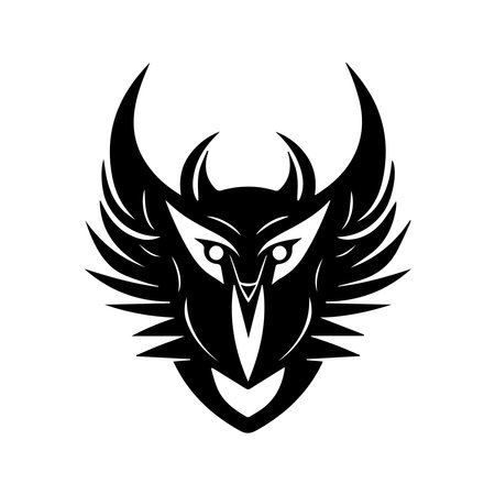 Owl head design. Vector illustration isolated on a white background.のイラスト素材