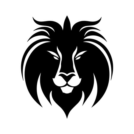 Lion head vector icon isolated on white background. Lion head vector iconのイラスト素材