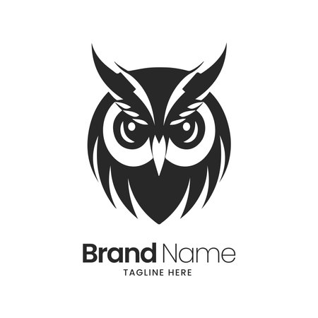 Owl logo template vector icon illustration design. bird logo template.のイラスト素材