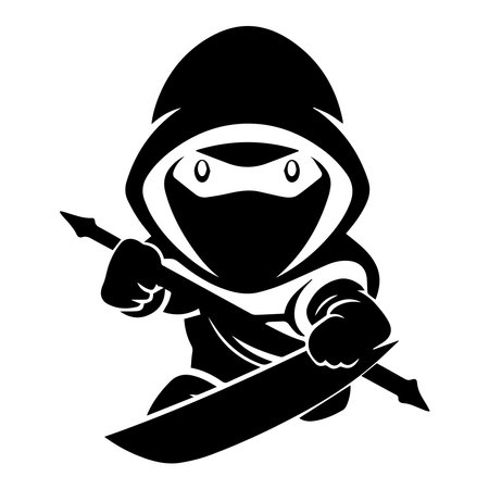 ninja warrior icon. Simple illustration of ninja warrior vector icon for webのイラスト素材