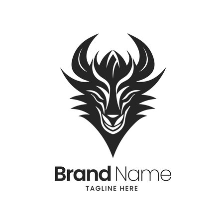 Lion head logo design vector template. Lion head logo design concept.のイラスト素材