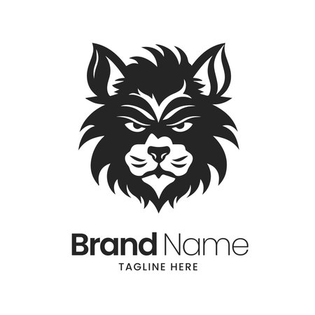 Lion head logo design vector template. Lion head logo design.のイラスト素材