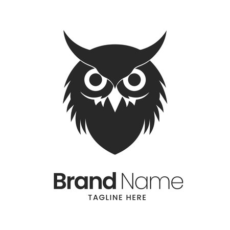Owl logo template vector icon illustration design. Bird logo concept.のイラスト素材