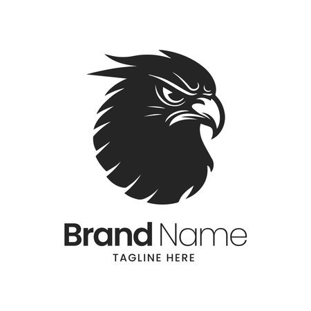 Eagle logo design vector template. Creative eagle head logo concept.のイラスト素材