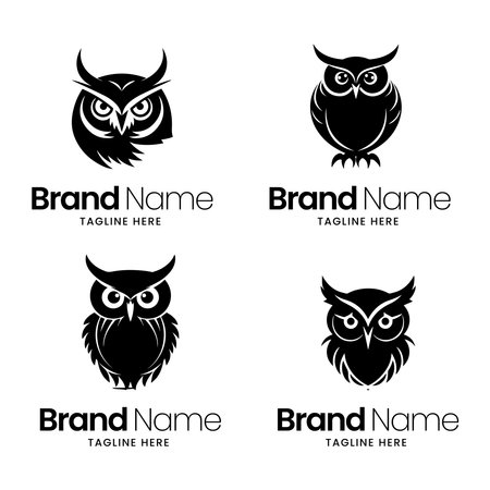 Owl logo template vector icon illustration design.EPS 10.のイラスト素材