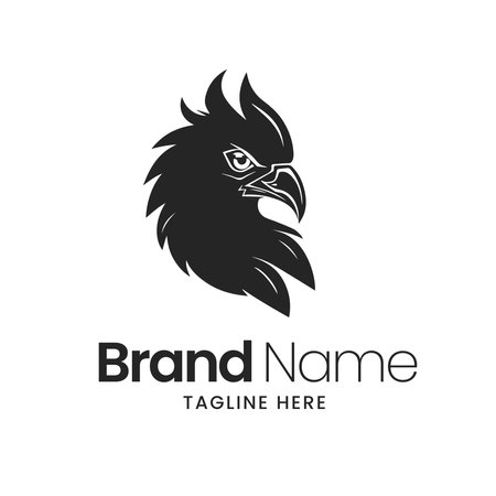 Eagle head logo design template. Creative eagle head logo design vectorのイラスト素材