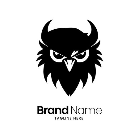 Owl logo template with modern concept. Creative bird logo vector illustrationのイラスト素材