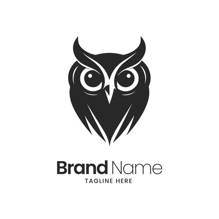 Owl logo template. Bird logo with modern concept. Vector illustrationのイラスト素材