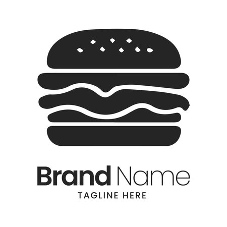 Burger icon on white background. flat style. Vector illustration.のイラスト素材