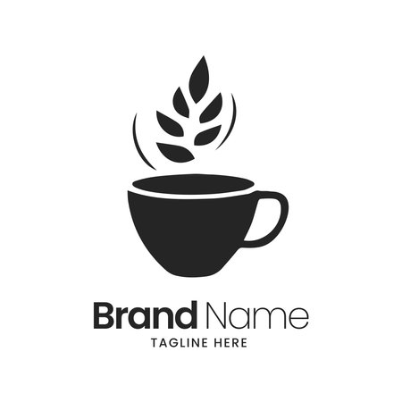 Coffee logo with modern concept. Coffee logo with modern flat styleのイラスト素材