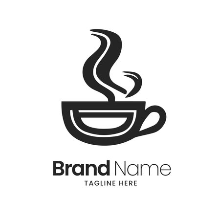 Coffee Logo Design Vector Template. Coffee Shop Logo Icon Designのイラスト素材