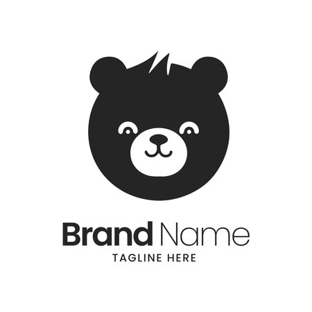 Bear logo template. Bear logo with modern concept. Vector Illustrationのイラスト素材
